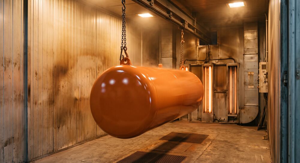 Oven-cured coating process