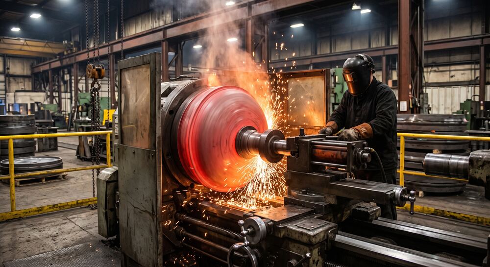 Hot spinning process